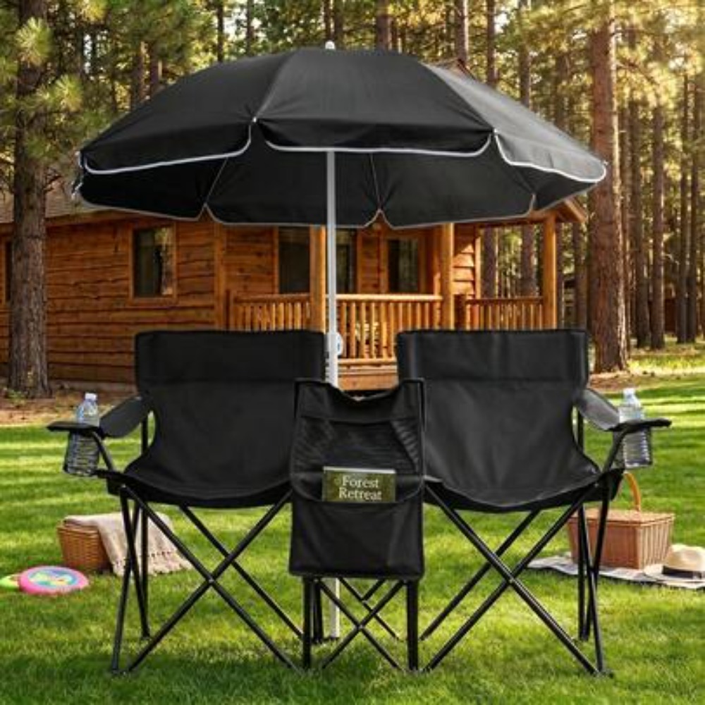Outdoor Sports Umbrella - Двухместное складное рыболовное кресло XL с
