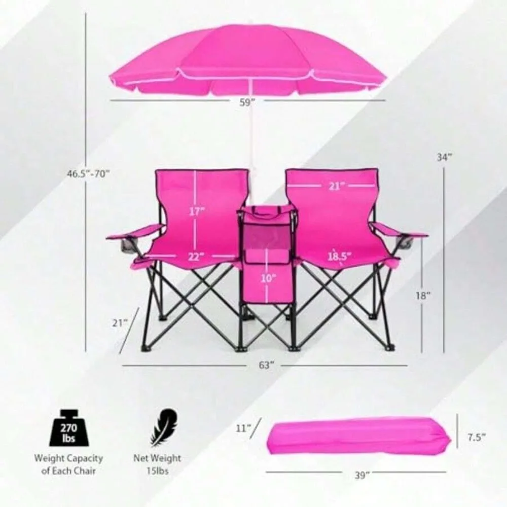 Портативное складное двойное к – обзор и цена Outdoor Sports Umbrella